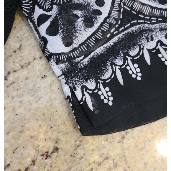 BANANA BAY FINE RESORTWEAR Size L Sheer Cardigan Coverup  3/4 Sleeve Beachy - Picture 12 of 15